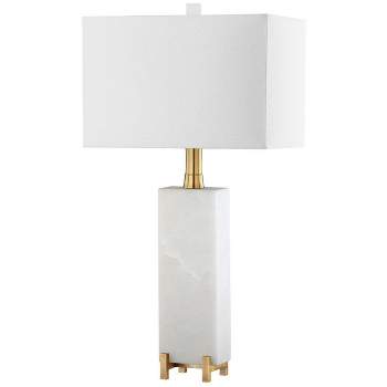 Sloane Alabaster Table Lamp - White/Brass Gold - Safavieh.