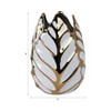 Sagebrook Home Glam Decorative Ceramic Leaf Bud Vase for Room and Office Decor - 3 of 4