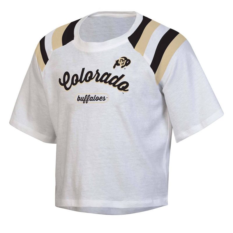 NCAA Colorado Buffaloes Girls&#39; White Boxy T-Shirt, 1 of 3
