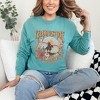 Simply Sage Market Women's Yellowstone Cowboy Club Long Sleeve Garment Dyed Tee - 2 of 3