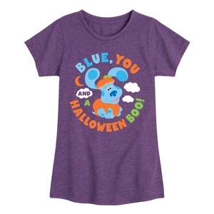 Girls' - Blue's Clues & You! - Blue You And Halloween Boo Fitted Short Sleeve Graphic T-Shirt - 1 of 4