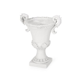 Sevobal Planters Mid-age Style Classic URN Plant Pots, Decorative Flower Pots for Outdoor Garden Patio, White, 15.5"*11.25"*19.25" - 1 of 4