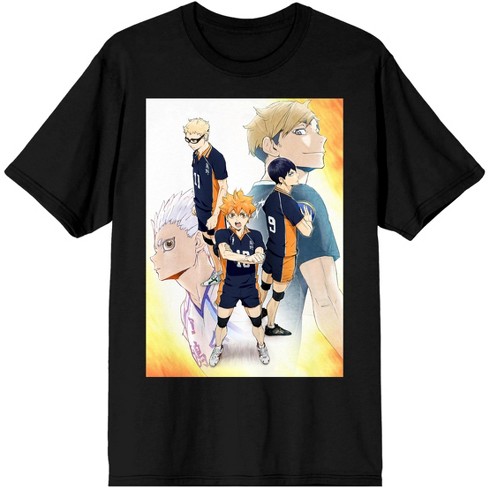 Haikyuu Shoyo Volleyball Team Men's Black T-shirt : Target