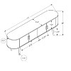 NicBex TV Stands for 75 inch TV, Entertainment Center with White Solid Wood Legs and Storage Cabinets,TV Console for Bedroom,Living Room,Home,White - 3 of 4