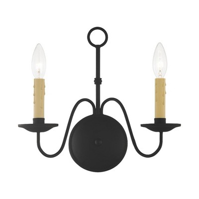 Livex Lighting Heritage 2 - Light Wall Light in  Black