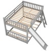 Kumasinova Full-Over-Full Bunk Bed with Convertible Slide & Ladder –  Wood Bed Frame, Full-Length Guardrails | Low-Profile, Easy Assembly - 3 of 4