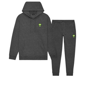 Dalix Alien Embroidery Sweatsuit Set Hoodie Jogger Soft Fleece Relaxed Fit Lounge Mens - 1 of 4