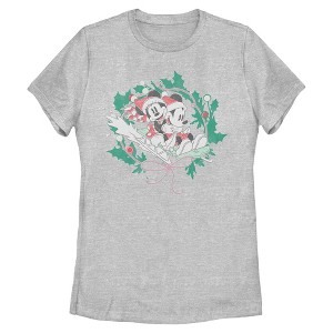 Womens Mickey & Friends Sledding Adventures Couple T Shirt - 1 of 4