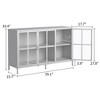 NicBex Sideboard Buffet Cabinet with Glass Doors Modern Sideboard Storage Cabinet with Adjustable Feet for Kitchen,Living Room - 3 of 4