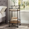 Breighton Home Designs2Go Charlie Serving Bar Cart in Barnwood/Black - 2 of 4