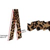 Allegra K Women's Skinny Leopard Printed Hairband Long Neckerchief Neck Scarf 2Pcs - 3 of 4