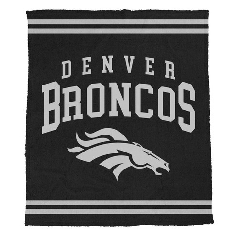 Nfl Denver Broncos Midnight Logo Cozy Knit Blanket : Target