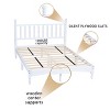 NicBex Full Size Wood Bed Frame with Headboard,Wood Slat Support,Large Under Bed Storage,1000 Lb Capacity,White - 3 of 4