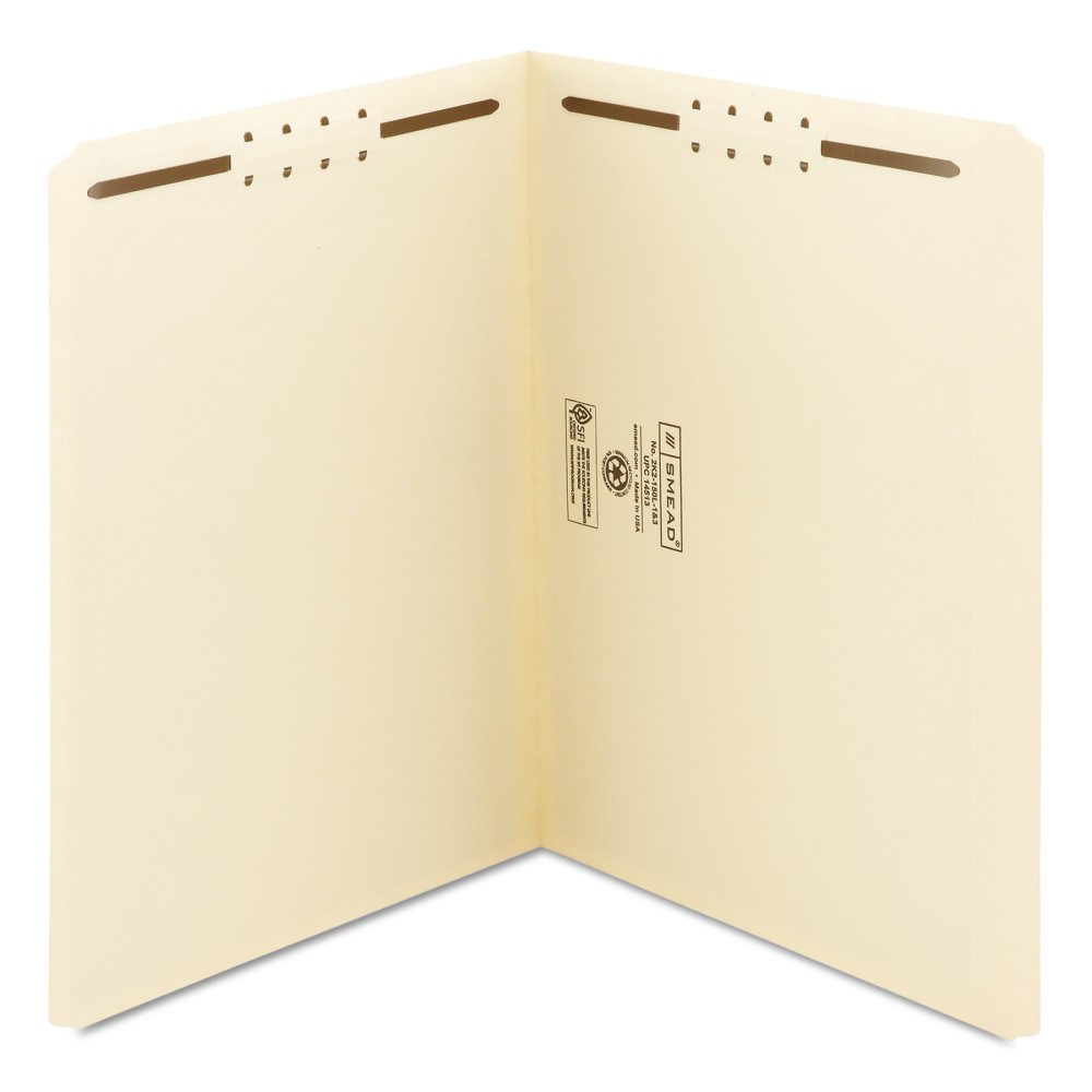 Smead Manila Fastener Folders with 2-Ply Tabs 50/BX Letter (14513)