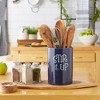 Design Imports Nautical Blue Stir It Up Ceramic Utensil Holder - 3 of 4