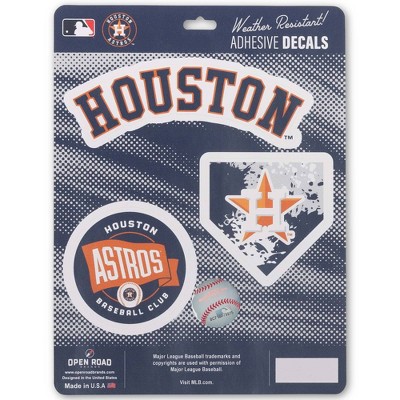 MLB Houston Astros Sticker Decal - 3pk