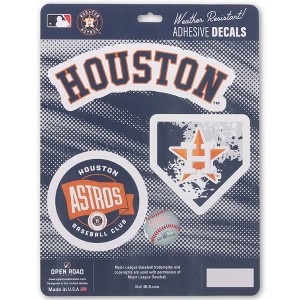 MLB Houston Astros Sticker Decal - 3pk - 1 of 4
