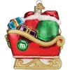 Old World Christmas Blown Glass Ornament for Christmas Tree, M&M's in Sleigh - 2 of 4