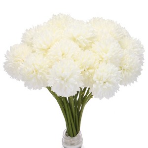 Unique Bargains Silk Chrysanthemum Faux Artificial Flower for DIY Craft Wedding Decoration 10 Pcs - 1 of 3