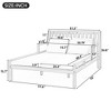 Outdoor Daybed, Patio Sunbed, Wooden Chaise Lounger Chair with Cushion & Four Pillows for Poolside, Backyard, Garden - ModernLuxe - 4 of 4