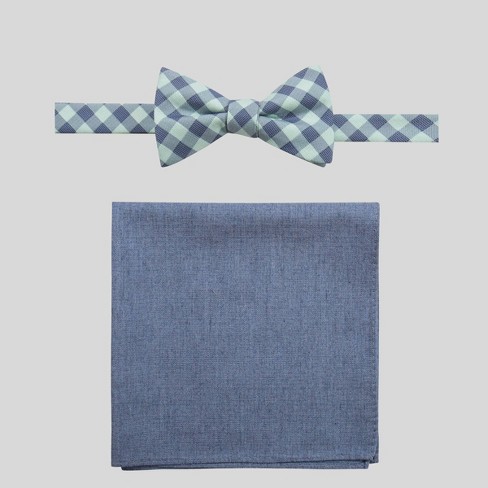 Uyoung Red Black Plaid Checkers Mens Pre-tied Bow Tie