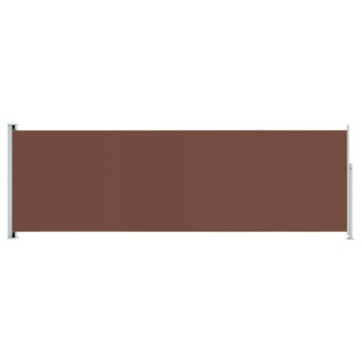 vidaXL Side Awning Brown Polyester with PU coating 78.7 in x 236.2 in