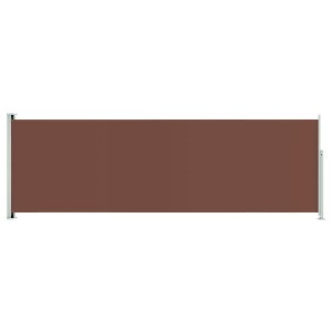 vidaXL Side Awning Brown Polyester with PU coating 78.7 in x 236.2 in - 1 of 2