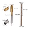 Unique Bargains High Speed Steel Titanium Plated Metric Spiral Point Thread Tap and Drill Bit Set - 2 of 4