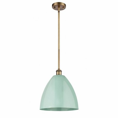 Plymouth Dome - 1 Light Stem Hung Pendant In Industrial Style-12.75 Inches Tall and 12 Inches Wide