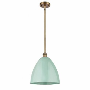 Plymouth Dome - 1 Light Stem Hung Pendant In Industrial Style-12.75 Inches Tall and 12 Inches Wide - 1 of 1
