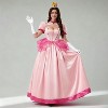 Joyfy Women's Pink Fairy Princess Costume Set with Crown & Gloves | Elegant Ball Gown with Jewel Accents for Halloween, Cosplay, Theme Party - 4 of 4