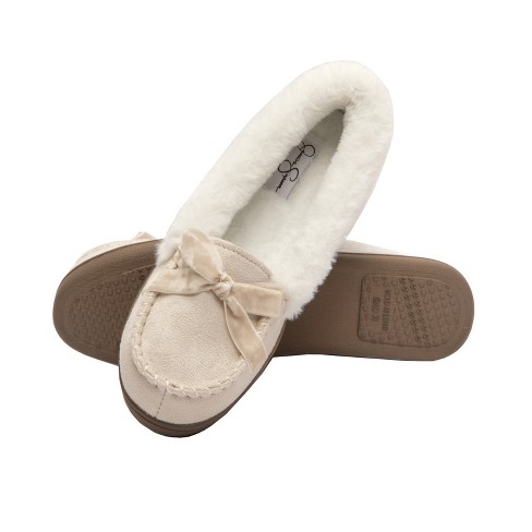 Jessica simpson womens micro suede moccasin indoor outdoor slipper shoe new arrivals