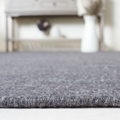 Handmade Gray Wool Flat Woven Area Rug 27" x 8"