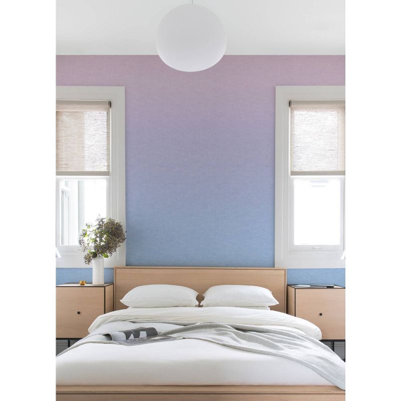 RoomMates Aura Ombre Peel and Stick Wallpaper Mural Purple, 2 of 5