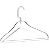 Designstyles Clear Acrylic Clothes Hangers with Pants Bar, Luxurious & Heavy-Duty with Silver Chrome Hooks, Perfect for Suits and Slacks - 10 Pack - 2 of 4