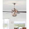 Warehouse Of Tiffany Emani 52" Brushed Antique Silver Finish Ceiling Fan with Remote Control - 2 of 2