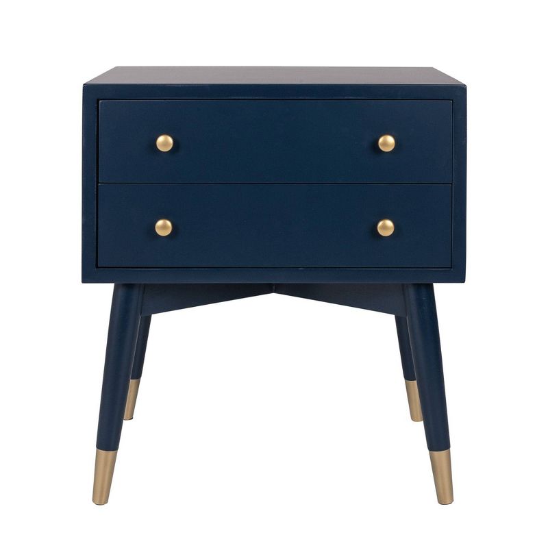 Knox 2 Drawer Side Table with Brass Accents - East at Main, 5 of 13