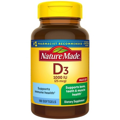 Nature Made Vitamin D3 Dietary Supplement Liquid Softgels