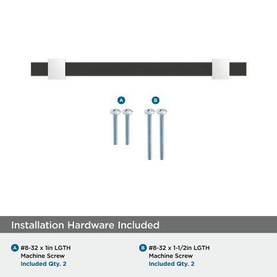 Matte Black and Polished Chrome Bar Cabinet Pull