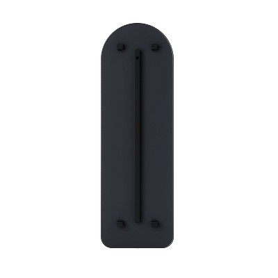 Black Arch Full-Length Leaning Mirror with Metallic Frame