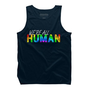 Adult Design By Humans We're All Human Rainbow Pride By JuTrading Tank Top - 1 of 2