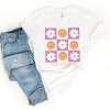 Simply Sage Market S.W.Smiley Retro Smiley Face Short Sleeve Tee - S - White - 3 of 4