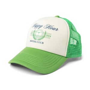 Pacific Brim Women's Trucker Hat Happy Hour Social Club - 1 of 3