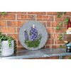 Nat & Jules Floral Colorful Dimensional Indoor Outdoor 12 inch Round Cast Resin Decorative Garden Stepping Stone, Patio, Walkway Sculpture Yard Art, - 2 of 4