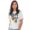 Funny Halloween Pun Gourd Help Us Graphic T Shirt Men or Women Brisco Brands - 4 of 4