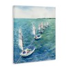 Stupell Industries Sail Boats Floating in a Row Coastal Landscape Canvas Art - 2 of 4