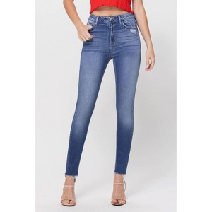 Women's High Rise Ankle Skinny Jeans - CELLO - 1 of 4