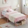 Coolmee Twin Bed Frame, Metal Platform Bed with Headboard and Footboard, 12.2 Inch Bed Frame with Strong Metal Slats Support, Under Bed Storage - 3 of 4
