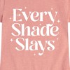 Girls' - Instant Message - Every Shade Slays Fitted Short Sleeve Graphic T-Shirt - 2 of 4