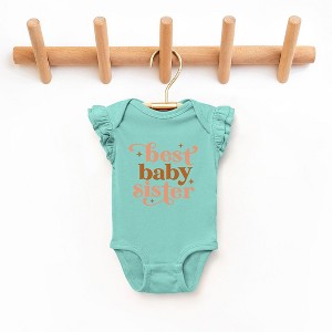 The Juniper Shop Best Baby Sister Baby Flutter Sleeve Bodysuit - 1 of 2